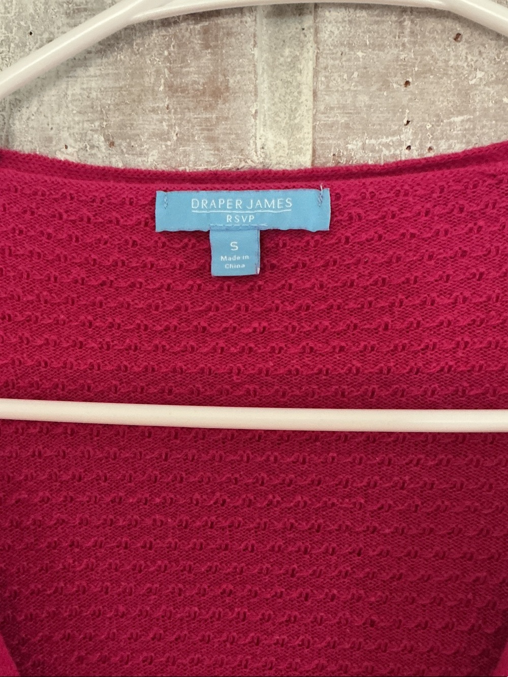 Draper James Raspberry Textured Single-Button Cardigan - Picture 2 of 3